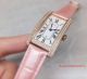 2017 Knockoff Cartier Tank Gold Diamond Bezel White Face Pink Leather Band 23mm Watch (1)_th.jpg